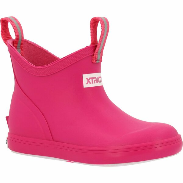 Xtratuf Big Kids Ankle Deck Boot, NEON PINK, M, Size 3 XKAB451Y
